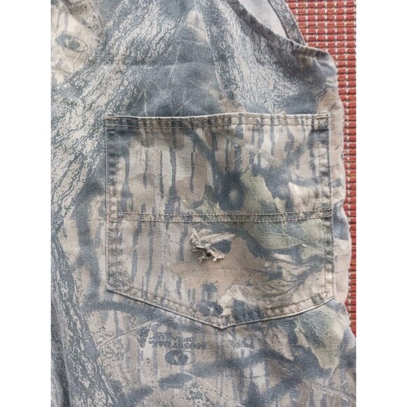 JERZEES Outdoors Camo Overalls Size 40 Mossy Oak Hunting Bibs Workwear Vtg - Picture 10 of 10